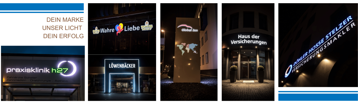Individuelle Lichtwerbung für Unternehmen aus der Region Braunschweig von signpoint